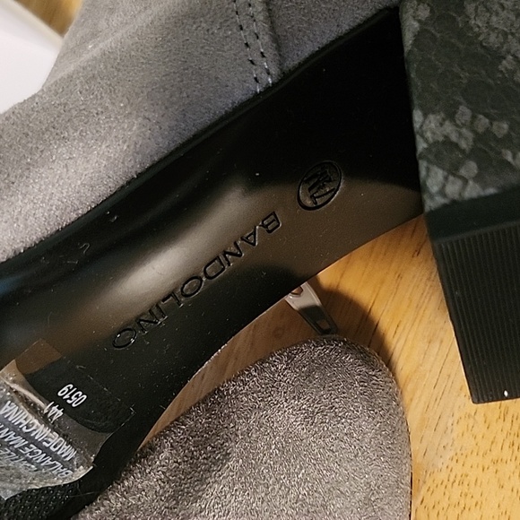 . NIB Womens Bandolino light Grey Booties Double Zip Size 7 1/2M (#5) - Picture 8 of 10